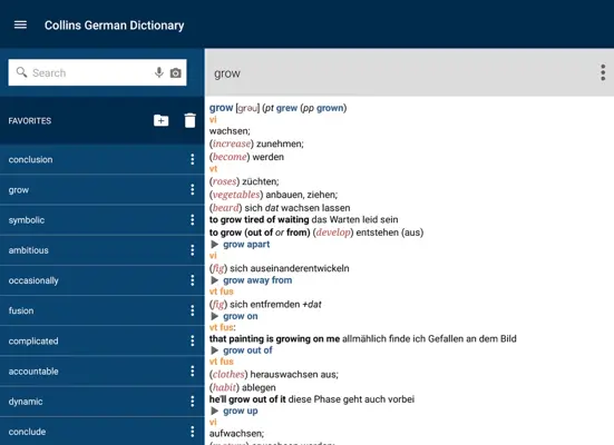 Collins German Dictionary android App screenshot 3